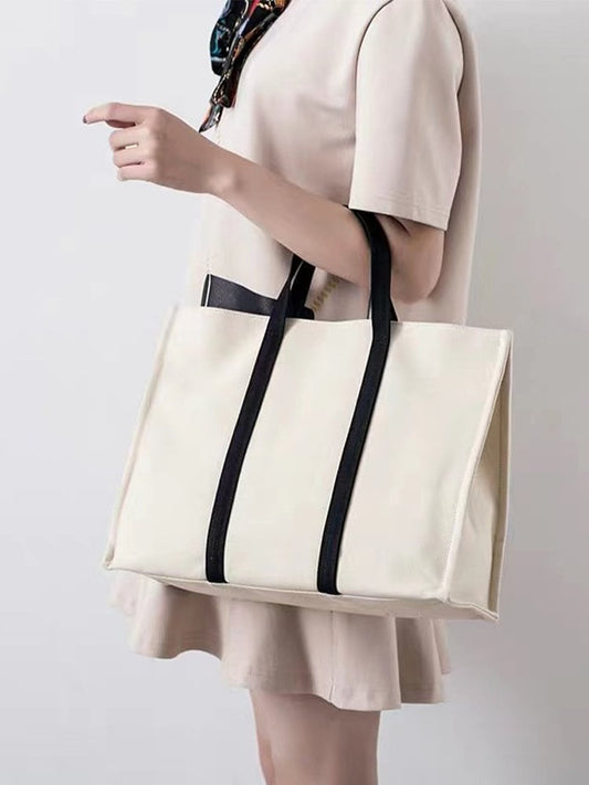 Large Lady Bag Canvas Handbag Customized eco-friendly leisure shopping bag Daily bag