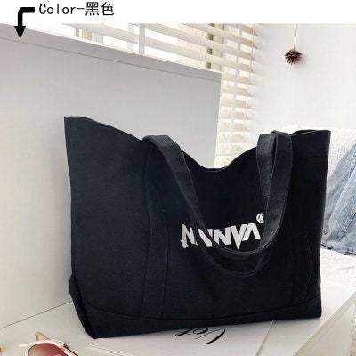 Canvas Bag Custom Printed Logo Shopping Eco-friendly Canvas Bag Handbag Large Canvas Travel Bag One Shoulder Bag