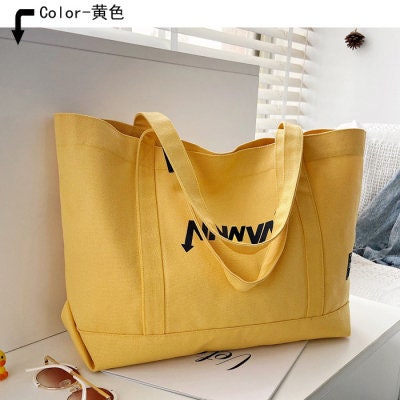 Canvas Bag Custom Printed Logo Shopping Eco-friendly Canvas Bag Handbag Large Canvas Travel Bag One Shoulder Bag