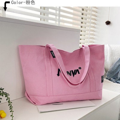 Canvas Bag Custom Printed Logo Shopping Eco-friendly Canvas Bag Handbag Large Canvas Travel Bag One Shoulder Bag