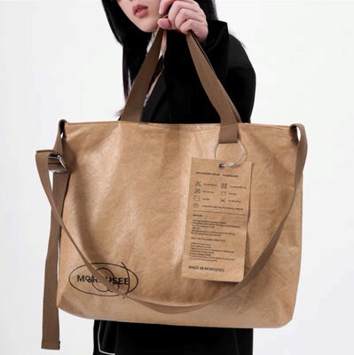 Large Capacity Handbag Customized Student Slant Bag Total Bag Waterproof Kraft Pack Travel Single Shoulder Bag