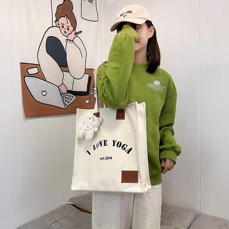 Canvas Customized High-end Tooth Bag One-shoulder Bag Handheld Shopping Bag Large Canvas Bag