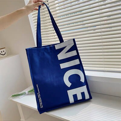 Environmental bag One shoulder bag Canvas bag Customized LOGO handbag Student's large capacity bag Gift for her