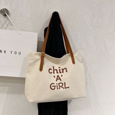 Large Canvas Bag Customized One-shoulder Bag Handbag Recreational Cloth Bag Yoga Canvas Bag Travel Bag