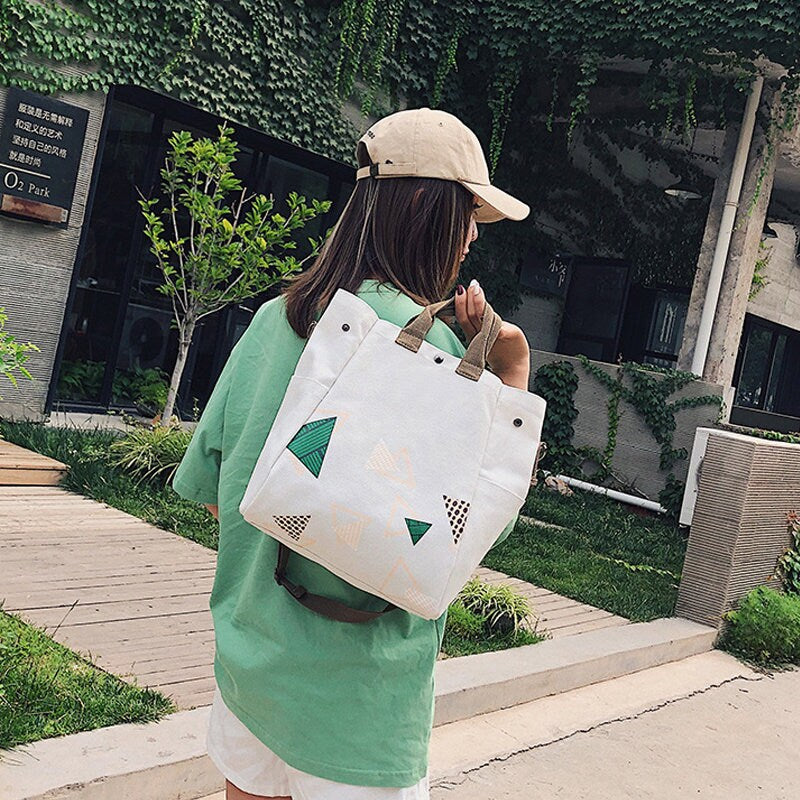 Star Ice Canvas Bag Customized Logo Handbag Literature One Shoulder Bag Environmental Canvas Bag Travel Slant Bag