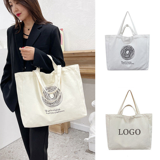 New Canvas Single Shoulder Bag Mass Commute Bag Yoga Handbag Customized Logo