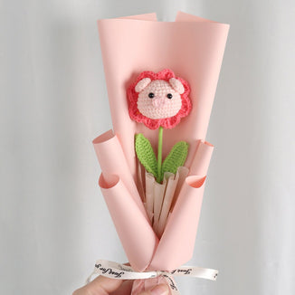 Crochet Pig Bouquets-Hand Knitted Bouquets-Flower Gifts-Gifts for Her
