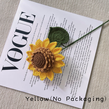Crochet Sunflower,Single Sunflower Ornament,Sunflower Gifts,Floral Home Decor,Housewarming Decor,Gifts for Her