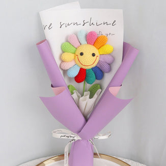 Crochet sun flowers, Colorful Sun Bouquet Ornament, Anniversary Gifts, Floral Home Decor, Housekeeping, Gifts for Her