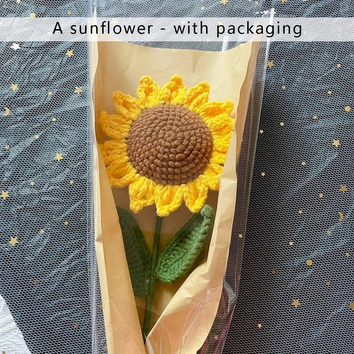 Crochet Sunflower Bouquet - Handmade Knitted Sunflowers