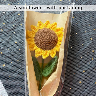 Crochet Sunflower Bouquet - Handmade Knitted Sunflowers