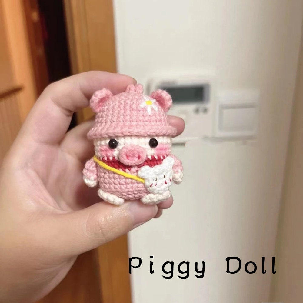 Crochet piggy bouquet, handmade piggy bouquet, bouquet for mom, hand woven piggy, crochet piggy, piggy doll, gift for her