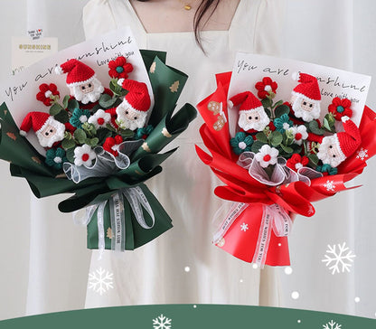 Santa Claus Bouquet,Christmas Gifts,Crochet Flowers,Office Decor,Home Decor,Gifts for Her