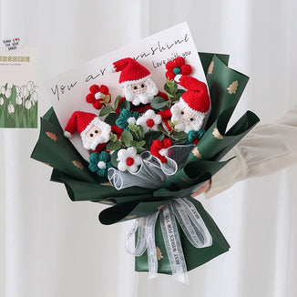 Santa Claus Bouquet,Christmas Gifts,Crochet Flowers,Office Decor,Home Decor,Gifts for Her