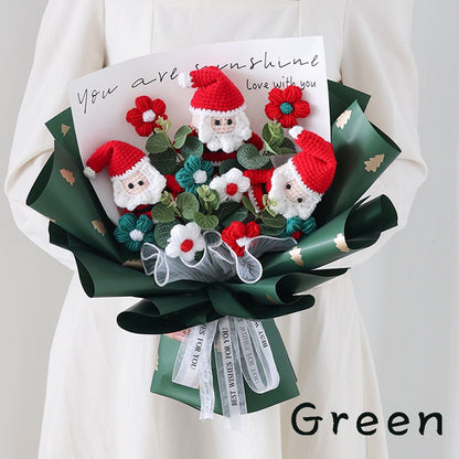 Santa Claus Bouquet,Christmas Gifts,Crochet Flowers,Office Decor,Home Decor,Gifts for Her