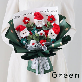 Santa Claus Bouquet,Christmas Gifts,Crochet Flowers,Office Decor,Home Decor,Gifts for Her