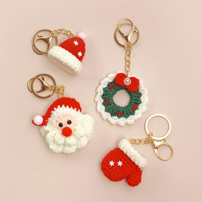 Crochet Keychain-Santa Claus Pattern, Christmas Ornament Crochet Pattern,Handmade