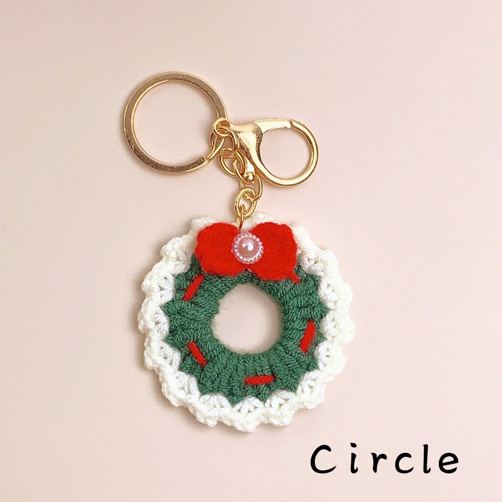 Crochet Keychain-Santa Claus Pattern, Christmas Ornament Crochet Pattern,Handmade