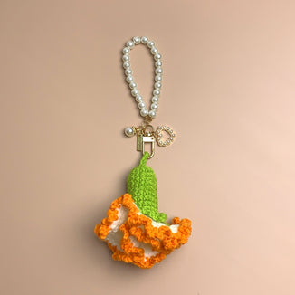 Crochet Keychain-Carnations-Crochet Flowers - Mini Carnations-Handmade