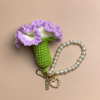 Crochet Keychain-Carnations-Crochet Flowers - Mini Carnations-Handmade