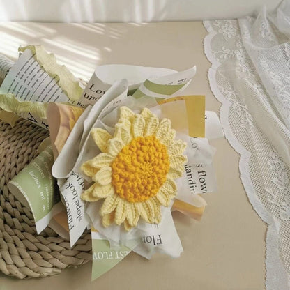 Crochet Sunflower Bouquet-Handmade Knitted Sunflowers-Gift for mom, friend, lover