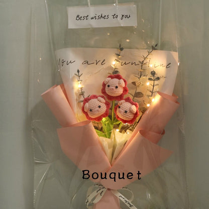 Crochet Pig Bouquets-Hand Knitted Bouquets-Flower Gifts-Gifts for Her