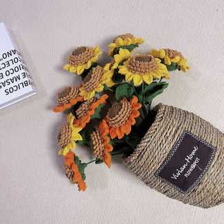 Crochet Sunflower,Single Sunflower Ornament,Sunflower Gifts,Floral Home Decor,Housewarming Decor,Gifts for Her