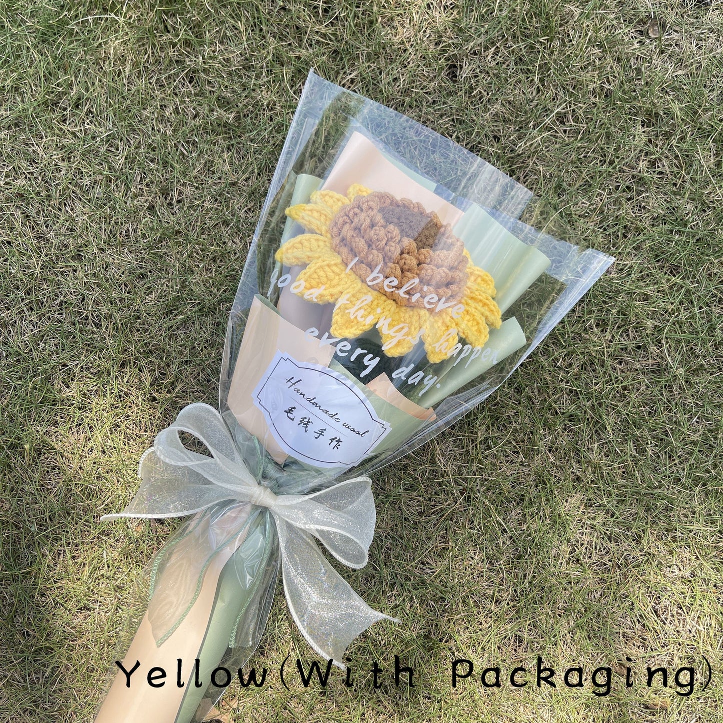 Crochet Sunflower,Single Sunflower Ornament,Sunflower Gifts,Floral Home Decor,Housewarming Decor,Gifts for Her