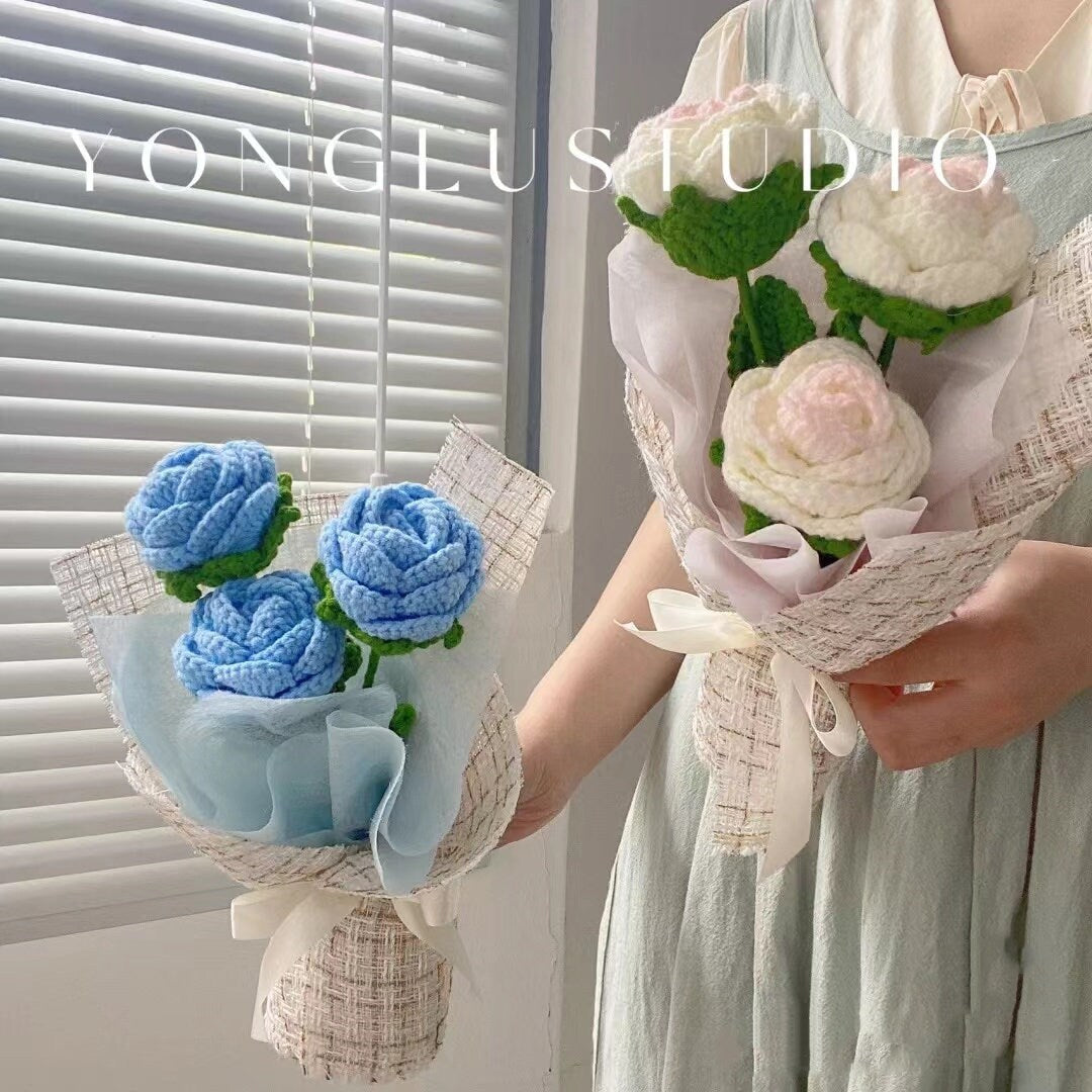 Crochet bouquet, tulip bouquet with beautiful packaging, personalized gift for mom, friend, home decor