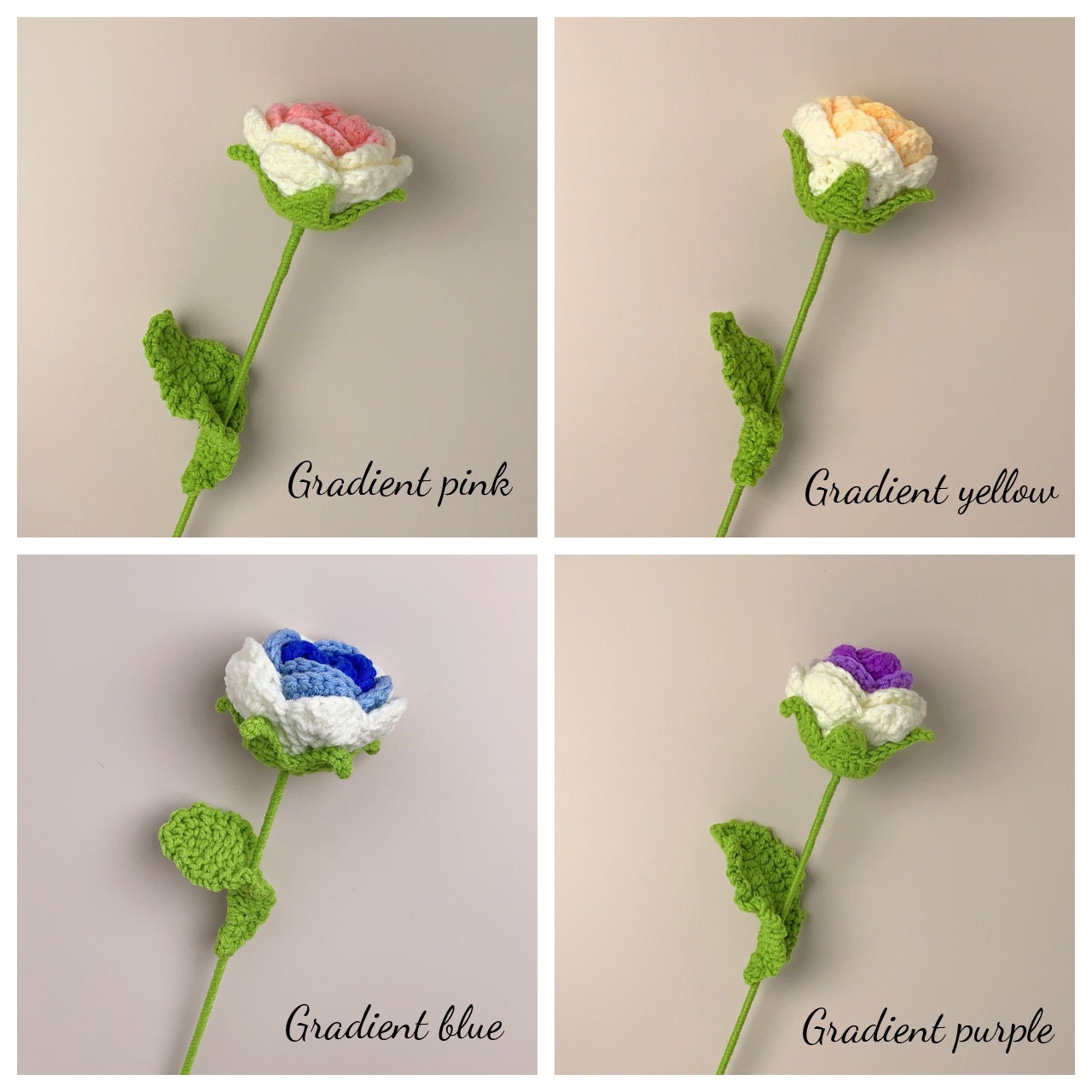Crochet rose bouquet, handmade crochet artificial flowers, beautifully packaged, personalized gift for mom, friend, home decor