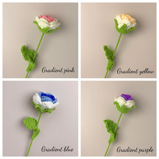 Crochet rose bouquet, handmade crochet artificial flowers, beautifully packaged, personalized gift for mom, friend, home decor