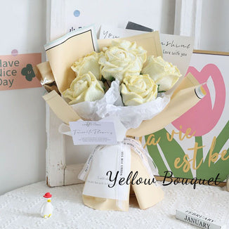 Crochet Rose Bouquet, Handmade Crochet Artificial Flowers, Wine Glass Roses Weaving Crochet, Personalized Gifts for Mom, Friends, Home Decor