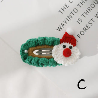 Crochet hair clip,Christmas hair clips,Crochet embroidery floral Knitted hair clips,Ladies hair clips,Hair accessory,Gift for her