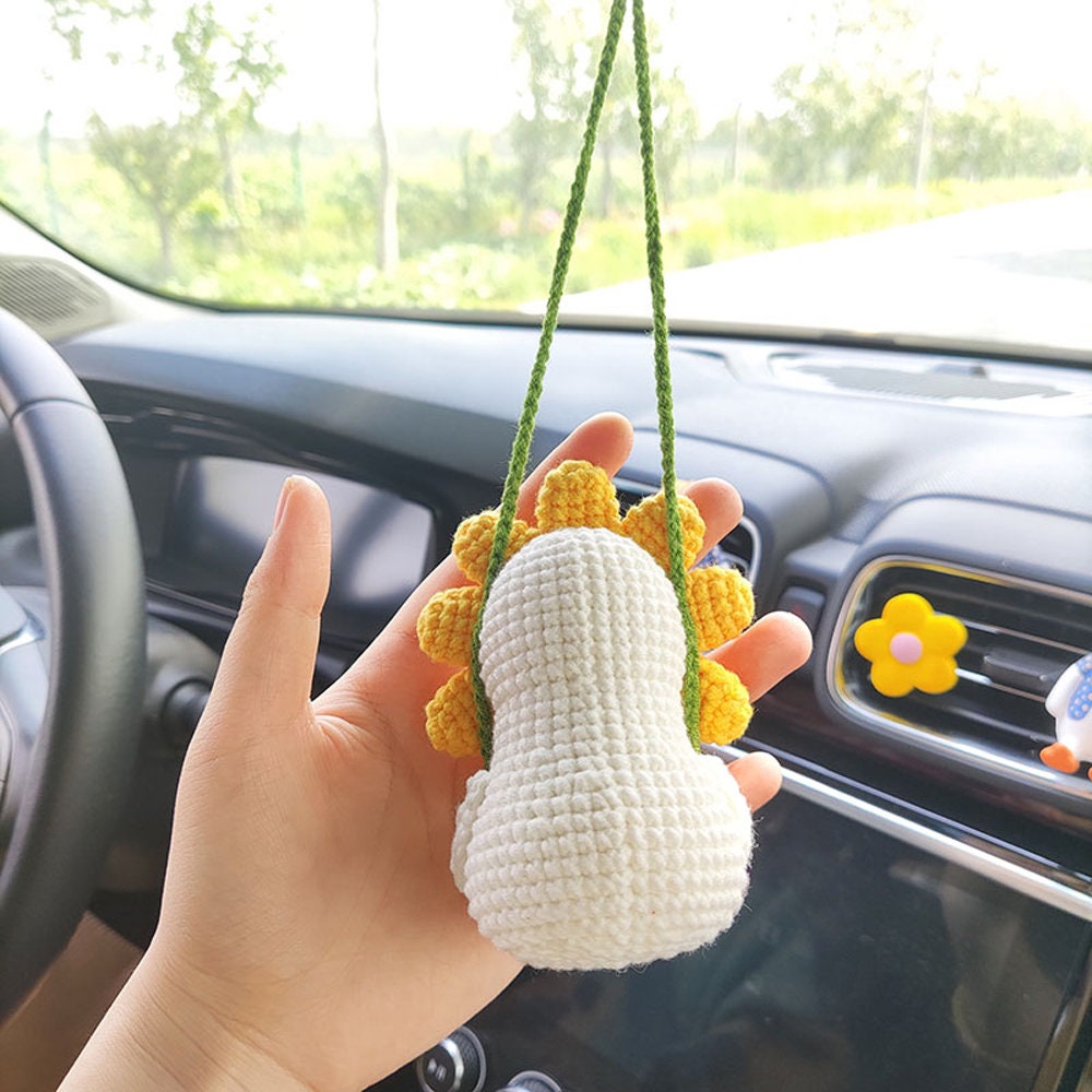 Handmade crochet-swing ducks-ducks on swings-car hanging accessories decorations-hand-woven hanging ornaments