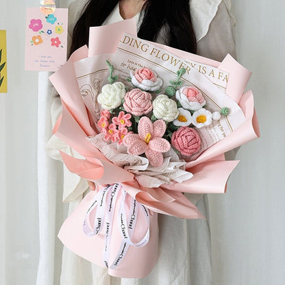 Crochet rose bouquet,Handmade flowers bouquet,crochet flower bouquet,bouquet for friend,valentines day and mother day,handmade