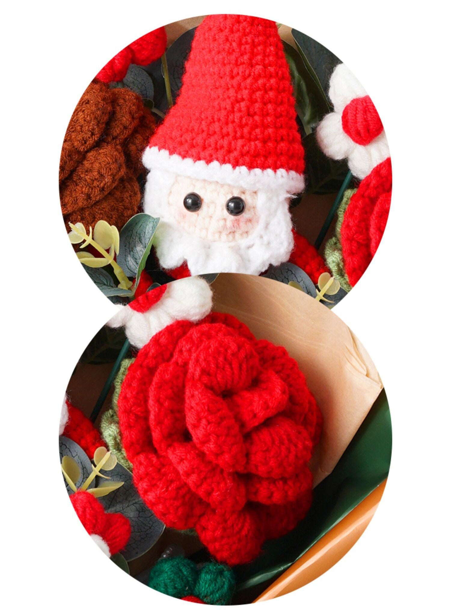 Crochet Bouquet - Hand Knit - Christmas Gifts - Gifts for Her - Christmas Bouquets