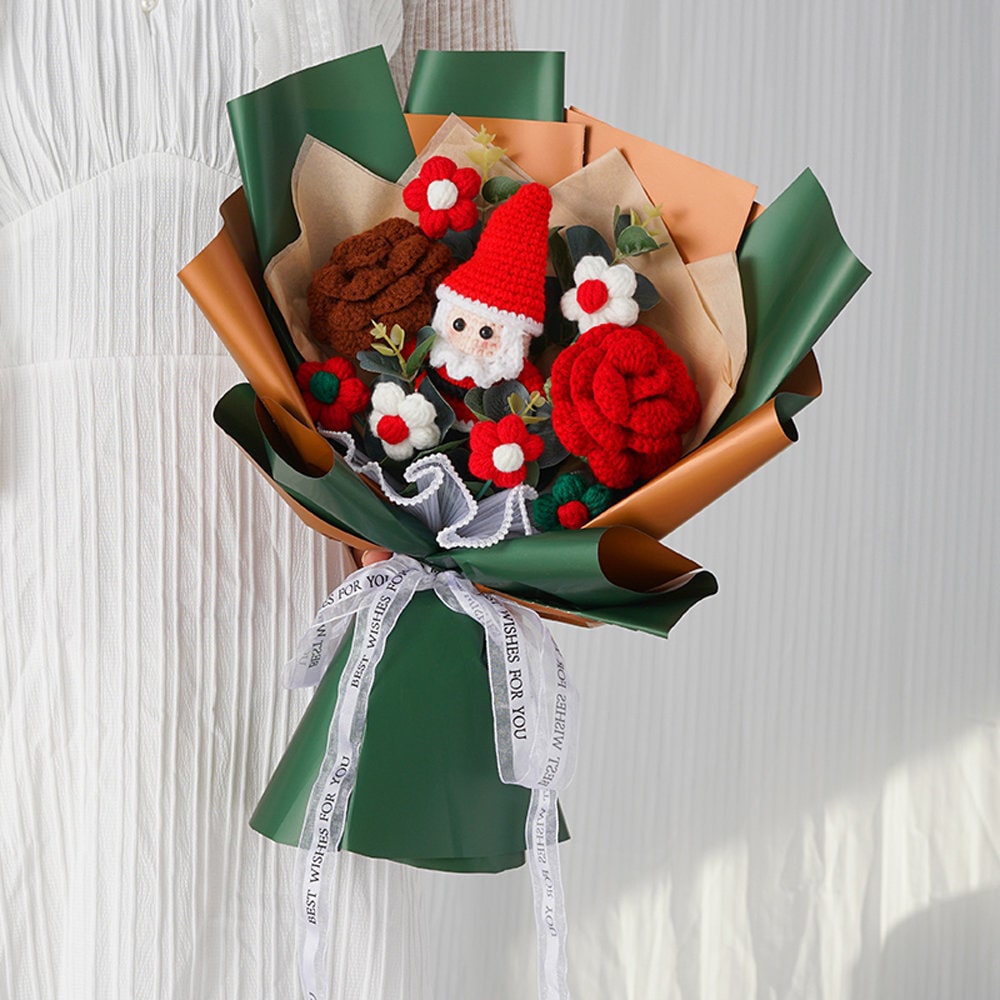 Crochet Bouquet - Hand Knit - Christmas Gifts - Gifts for Her - Christmas Bouquets