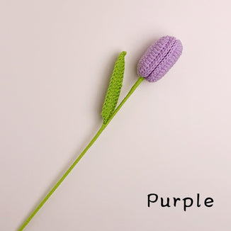 Finished Crochet Tulip, Handmade Knitted Flowers, Crochet Flower,Mother's Day Gift, Home Decor, Gift For Her, Multi-Color Option