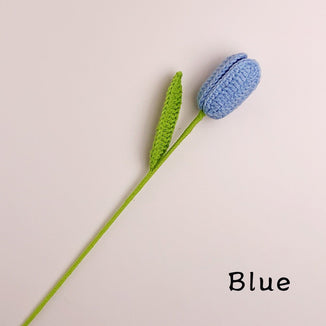 Finished Crochet Tulip, Handmade Knitted Flowers, Crochet Flower,Mother's Day Gift, Home Decor, Gift For Her, Multi-Color Option