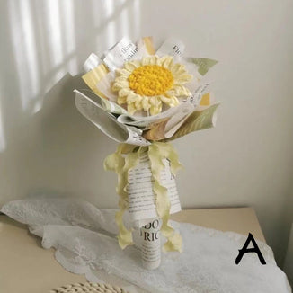 Crochet Sunflower Bouquet-Handmade Knitted Sunflowers-Gift for mom, friend, lover