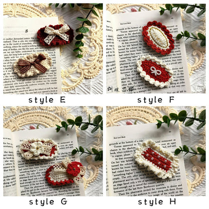 Crochet/Handmade Hair Clips/Two-Piece Hair Clips -Christmas- Gifts for Kids/Girls