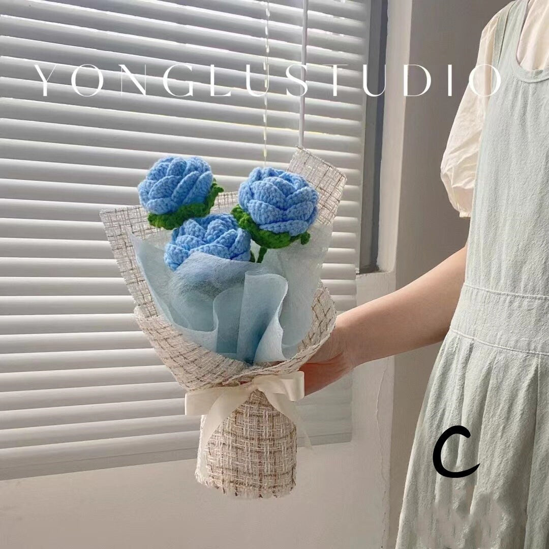 Crochet bouquet, tulip bouquet with beautiful packaging, personalized gift for mom, friend, home decor