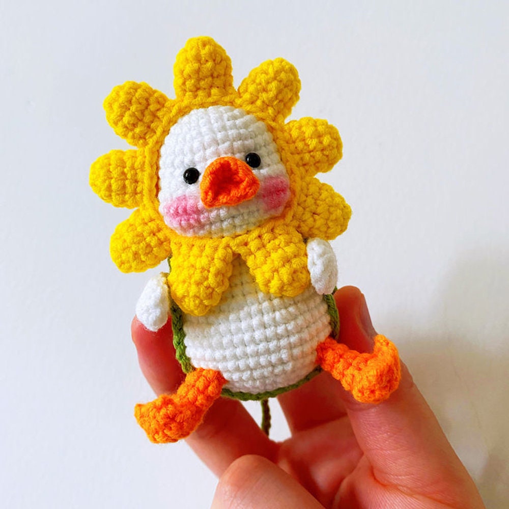 Handmade crochet-swing ducks-ducks on swings-car hanging accessories decorations-hand-woven hanging ornaments