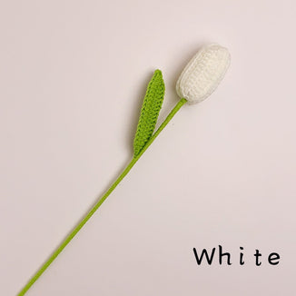 Finished Crochet Tulip, Handmade Knitted Flowers, Crochet Flower,Mother's Day Gift, Home Decor, Gift For Her, Multi-Color Option