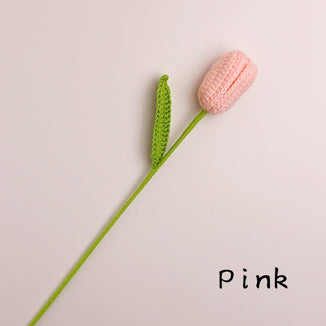 Finished Crochet Tulip, Handmade Knitted Flowers, Crochet Flower,Mother's Day Gift, Home Decor, Gift For Her, Multi-Color Option