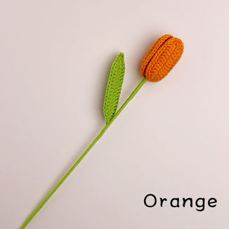 Finished Crochet Tulip, Handmade Knitted Flowers, Crochet Flower,Mother's Day Gift, Home Decor, Gift For Her, Multi-Color Option