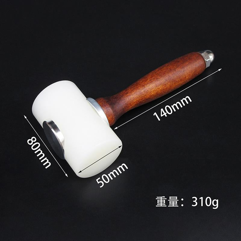 New Handheld Leather Carving Hammer DIY Craft Cowhide Punch Cutting Nylon Hammer Tool with Wood Handle Leather craft Carving