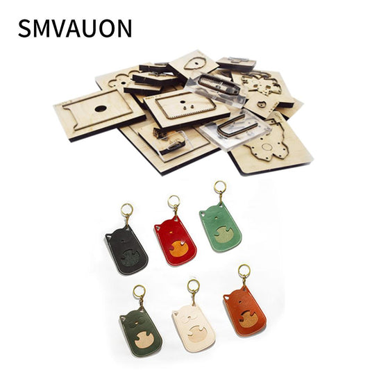 SMVAUON Leather Card Holder Gift Bag Diy Cutting Dies Coin Purse Bag Cartoon Mold Applicable Die Cutting Machine