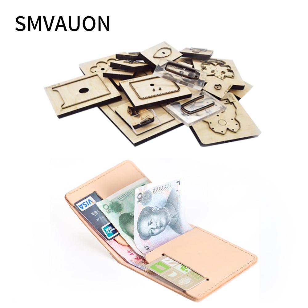 SMVAUON Leather Cutting Dies DIY Wallet Card Case Coin Purse Business Mould Template Suitable for Die Cutting Machine