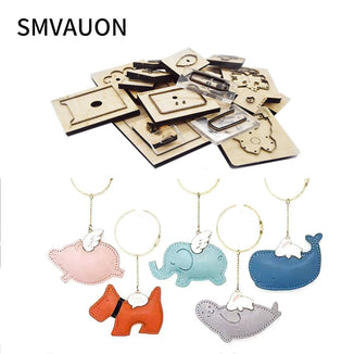 Diy Wooden Mold 5 kinds of Animal Patterns Wood Cutting Die Pendant Mold Decoration Die Cut Scrapbooking Templat
